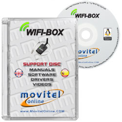 Cartula Disco WIFI-BOX Desbloqueador de Redes Wi-Fi Linux Live Bootable CD o DVD con software, drivers, manuales y videos